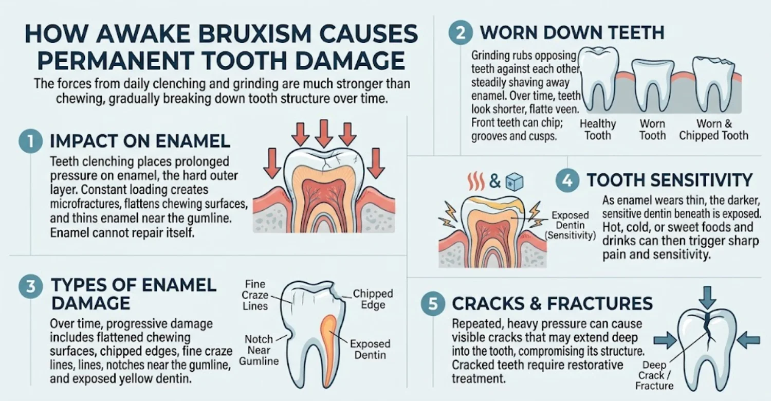 Awake Bruxism and Permanent Tooth Damage2